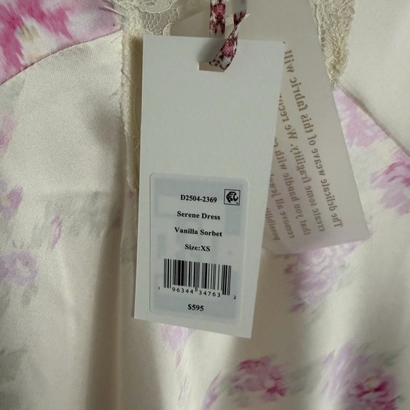*NWT* LoveShackFancy Floral Lace Dress- Pink and Cream - Picture 6 of 7
